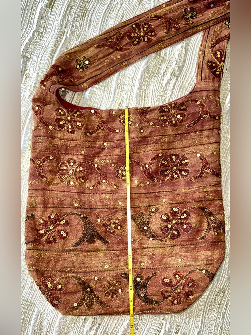 Boho Embroidered Cross Body Bag - Picture 5 of 8